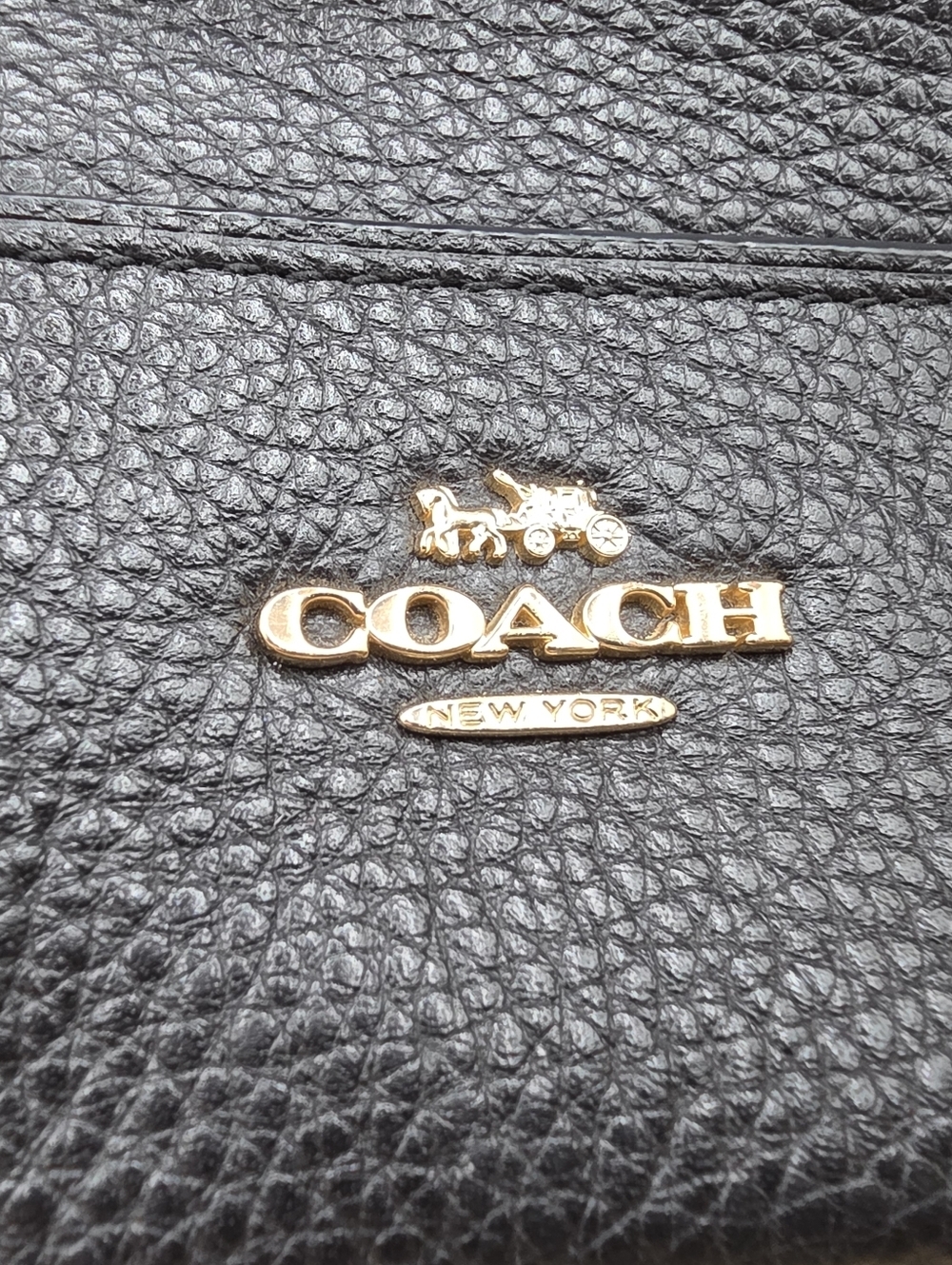 Coach F76668 Black Leather Paxton Duffle Crossbody Bag Black Gold Tone Chain - Picture 2 of 13
